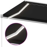  Tenda na ručno uvlačenje s LED svjetlima 400 x 350 cm antracit | shoptok.hr
