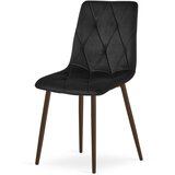 Libra stolica - crni baršun / noge od oraha x 1 | shoptok.hr