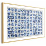  Plakat - Azulejos Tiles - traditional Portuguese ceramic tiles 90x60 Zlatni okvir s margom | shoptok.hr