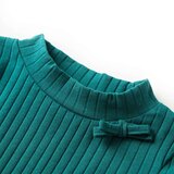  Dječja majica dugih rukava rebrasto pletena tamnozelena 104 | shoptok.hr