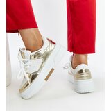 Gemre White and gold platform sneakers Farkas | ePonuda.com