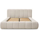 Bobochic Paris Bež tapecirani bračni krevet s prostorom za odlaganje s podnicom 140x190 cm Denali – | shoptok.hr