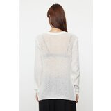 Trendyol Ecru Soft Textured Loose Knit Basic Sweater | Shoptok.si