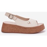 VINCEZA Womens Leather Wedge Sandals | shoptok.hr