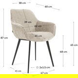 Kave Home Bež jedilni stoli v kompletu 2 ks Amira – | Shoptok.si