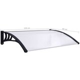  Nadstrešnica za vrata crna i prozirna 120 x 80 cm PC | shoptok.hr