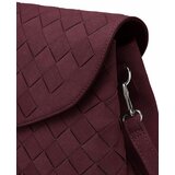 Vuch Crossbody torba Byrsa Intrecciato Wine Red, 20 x 24 cm Slike