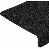  Prostirke za stepenice samoljepljive 30 kom 65x21x4 cm crne pravokutne rubove | shoptok.hr