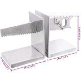 vidaXL držač za knjige Set od 2 Srebrna Aluminij 11 x 14 x 17.5 cm | shoptok.hr