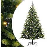  Umjetno savitljivo božićno drvce s 300 LED dioda Zelena 210 cm | shoptok.hr
