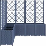  Vrtna sadilica s rešetkom plava siva 160 x 160 x 140 cm PP | shoptok.hr