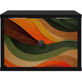  Wall-mounted noćni ormarić BONN 2 kom. Crni hrast - Crni hrast Retro valni uzorak 2 | shoptok.hr