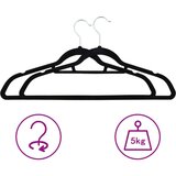 vidaXL 100-dijelni set vješalica za odjeću protuklizni crni baršunasti | shoptok.hr