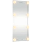 VidaXL Zidno ogledalo s LED svjetlima 40 x 80 cm stakleno pravokutno Slike