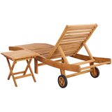  Ležaljka 2 pcs Smeđa Čvrsto teak drvo | shoptok.hr