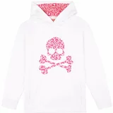 Scalpers Sweater majica 'Leo Skull' roza / bijela