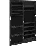 Zidni ormarić za nakit s LED svjetlima crni | Eponuda.com
