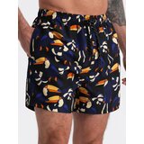 Ombre Men's swim shorts in toucans - black and navy blue Cene