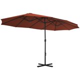  Vanjski suncobran s aluminijskim stupom 460 x 270 cm terakota | Eponuda.ba