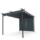 Blumfeldt Pantheon Robust pergola 3 x 4 m čelik otporan na vremenske uvjete premazan zaštitnim lakiranjem s bočnim roletama | shoptok.hr