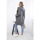 Kesi Women's long hoodie - dark gray melange | Shoptok.si