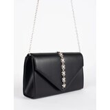 Shelvt Black clutch bag with decorative crystals | Shoptok.si