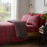 Catherine Lansfield Rdeča/temno zelena posteljnina za zakonsko posteljo 200x200 cm Tartan Check – | Shoptok.si