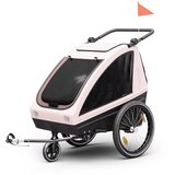 Klarfit GoKiddo, prikolica za bicikl, prikolica/kolica, sklopiva, integrirane kočnice, proširiva, za 2 djece | shoptok.hr