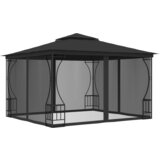 vidaXL Paviljon z zavesami 300x300x265 cm antraciten Cene