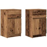 vidaXL Nočne omarice 2 kosa starinski les 39x35x65 cm inženirski les | Shoptok.si