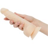 Addiction Naked Thrusting 9 - radio, potisni vibrator - prirodni (23 cm) | shoptok.hr