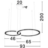 Nova Luce Mat crna LED viseća svjetiljka aluminijska s mogućnosti zatamnjivanja Greamy – | shoptok.hr