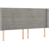  LED uzglavlje svjetlosivo 183 x 16 x 118/128 cm baršunasto | shoptok.hr