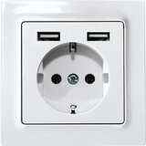 Eltako Vtičnica z ozemljitvenim kontaktom DSS55E+2xUSBA-wg, (20887996) Cene