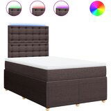 Maison Chic Box spring postelja - Vzmetna postelja z vzmetnico temno rjava 120x190 cm blago SL11070, (21901447) | Shoptok.si