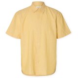 Selected Srajce s kratkimi rokavi Noos Regclay Linen Shirt - Ochre/Mixed Rumena Cene