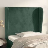  Vzglavje z ušesi temno zeleno 83x23x118/128 cm žamet, (20932935) | Shoptok.si