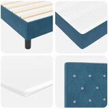 vidaXL Boksna postelja z vzmetnico temno modra 160x200 cm žamet | Shoptok.si
