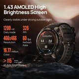 Mibro GS PRO2 PAMETNI SAT GPS, 1.43", 2 NARUKVICE, TAMNO Sivi | Eponuda.com