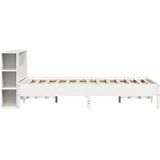  Krevet s regalom z knjige bez madraca bijeli 120x190cm borovina | shoptok.hr