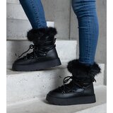 Gemre Black insulated snow boots with fur Arilla | Shoptok.si