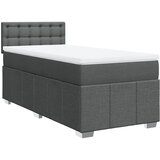  Okvir kreveta s oprugama i madrac tamnosivi 80x200cm od tkanine | shoptok.hr
