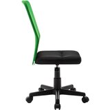 vidaXL Pisarniški stol črn in zelen 44x52x100 cm mrežasto blago | Shoptok.si