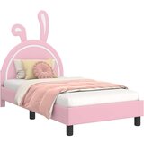  Otroški posteljni okvir z vznožjem Roza 80 x 160 cm PU, (5000104526) | Shoptok.si