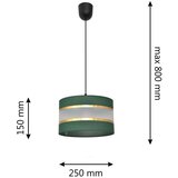  Luster na sajli HELEN 1xE27/15W/230V fi 25 cm zelena/zlatna | Eponuda.com