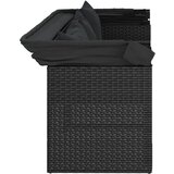  4-dijelni set vrtnih sofa od poliratana s jastucima crni | shoptok.hr
