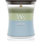 WoodWick Trilogy Verdant Woods dišeča sveča z lesenim stenjem 275 g | Shoptok.si