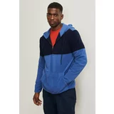 AC&Co / Altınyıldız Classics Men's Navy-Indigo Standard Fit Normal Cut Inner Fleece 3 Thread Hooded Fleece Sweatshirt