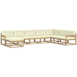  Set vanjskih sofa 8 kom. Bijela i krem 406 x 247,5 x 73 cm | shoptok.hr