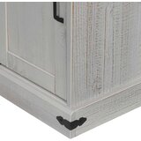 vidaXL Bivak HALDEN z drsnimi vrati Bela 80x40x80 cm Masivni les | Shoptok.si